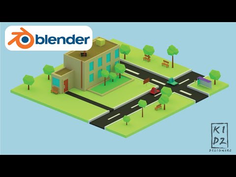 ISOMETRIC LOW POLY CITY (BLENDER 2.79)