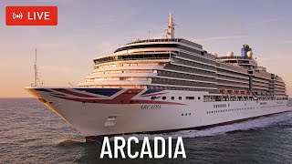 SHIPS TV -  P&O Arcadia Mediterranean Discovery Cruise Ships Departing Port of Southampton (LIVE)