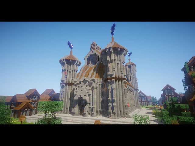 Medieval Cathedral with City Minecraft Map
