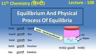 Equilibrium And Physical Process Of Equilibria (Hindi) | Class 11 | Chemistry