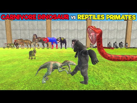 Carnivore Dinosaurs vs Reptiles & Mutant Primates - Animal Revolt Battle Simulator