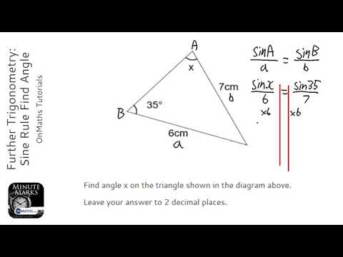 Further Trigonometry: Sine Rule Find Angle (Grade 7) - OnMaths GCSE Maths Revision