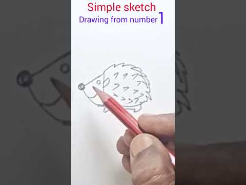 Drawing from number 1#simple sketch #artist #art class #drawing tutorial #painting #shorts .