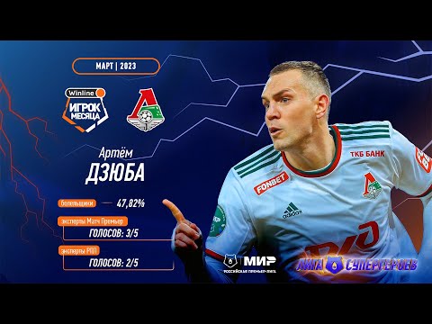 Artem Dzyuba is the best Player of March 2023 | RPL 2022/23
