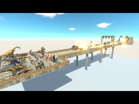 Who Can Survive Flamethrower Road - Animal Revolt Battle Simulator