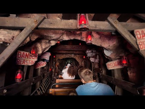 Big Thunder Mountain Railroad POV after Refurb (PLUS breakdown at lift hill)