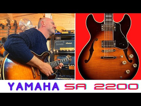 2003 Yamaha SA2200 BS - Brown Sunburst | Japan Thinline Semi-Hollow ES-335 Style Flamed Maple Push/Pull Coil Split | Case image 26
