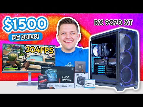 Best $1500 Gaming PC Build 2025! [ft. RX 9070 XT]