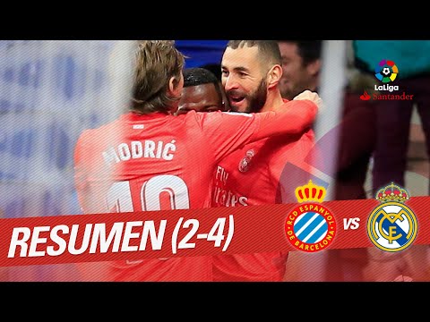 Resumen de RCD Espanyol vs Real Madrid (2-4)