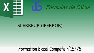Fonction SIERREUR dans Excel