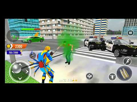 Rope Hero Spider : Vegas City Crime Gangster- Superman Flying Android Gameplay (HD)
