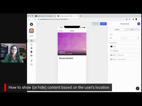 How to show (or hide) content based on the user's location // Glideapps // raae.no.codes