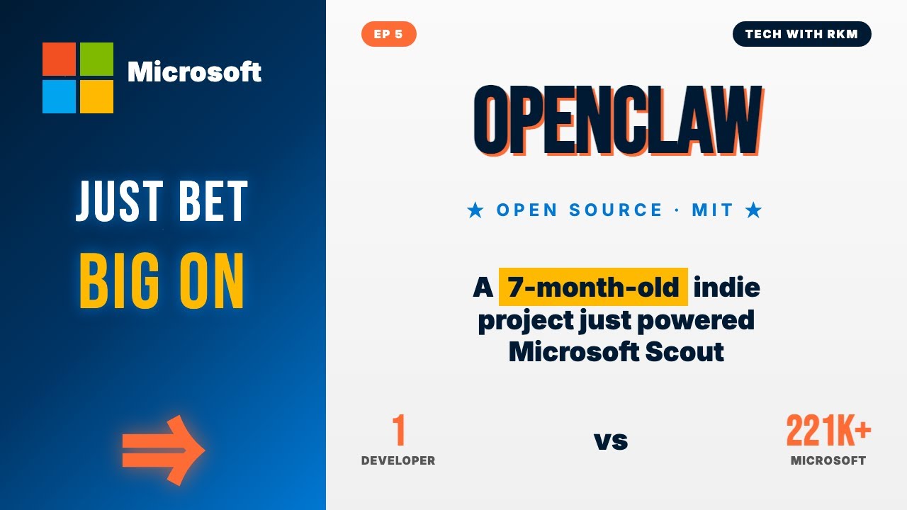 Microsoft Just Bet On A 6-Month-Old Open-Source Project: OpenClaw EXPLAINED