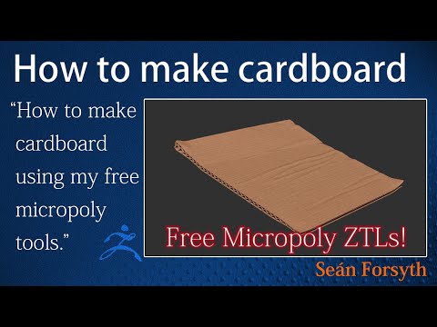 Making cardboard in ZBrush quick and easy - with free micropoly tools!