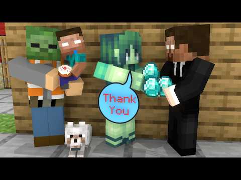 The difficult and arduous life of Zombie Boy and his dog - Minecraft Animation