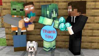 The difficult and arduous life of Zombie Boy and his dog - Minecraft Animation