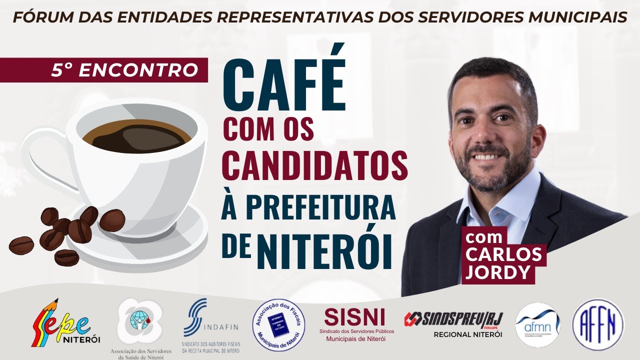 5º Encontro | Café com os candidatos de 2024 à Prefeitura de Niterói com Carlos Jordy (23/09)