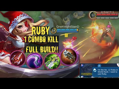 RUBY 1 COMBO KILL!! | Ruby Top Global Gameplay - Mobile Legends