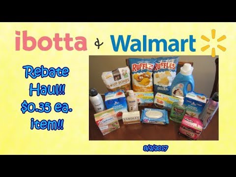 Ibotta Rebate/Walmart Coupon Haul!! 8/2/2017 $0.35ea. item!!
