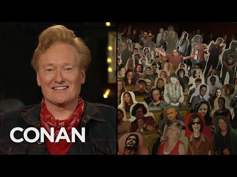 Conan Bids Farewell To His Cardboard Cutout Audience - CONAN on TBS