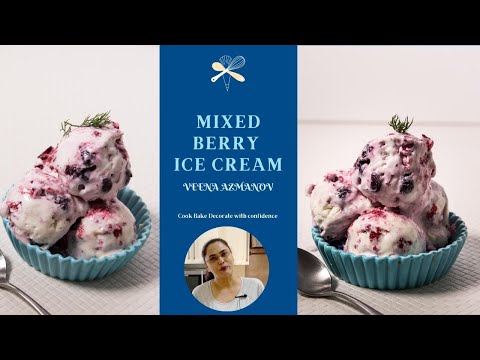 3 Ingredients Mixed Berry Ice Cream | Best No Churn Mixed Berry Ice Cream Recipe