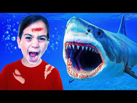 LITTLE BOY IS ATTACKED BY A SHARK IN THE LAKE! 😱