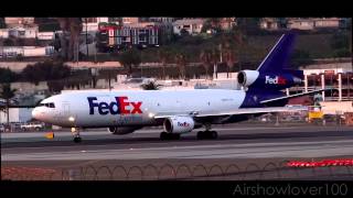 FedEx Boeing MD-10-10 (DC-10-10) Sunset Takeoff San Diego