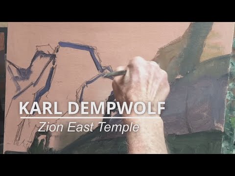 Zion East Temple 18x24