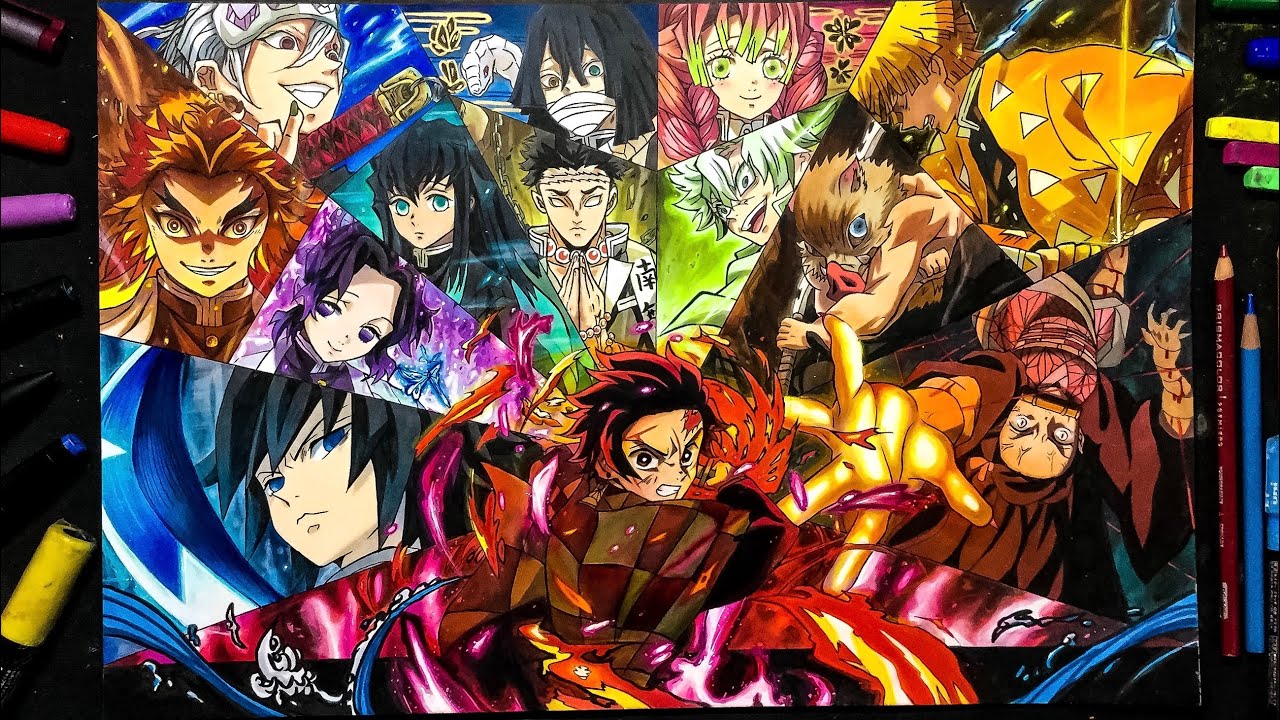 DRAWING TANJIRO NEZUKO ZENITSU INOSUKE and HASHIRA | kimetsu No Yaiba / Demon Slayer 【鬼滅の刃】