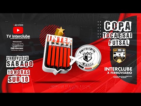🔴⚫️ AO VIVO 10:00H - INTERCLUBE x FERROVIÁRIO - FASE DE GRUPOS TOCA E SAI 2025 /2026- CAT. SUB 10