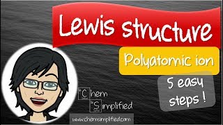 How to draw Lewis structures for polyatomic ion - Dr K