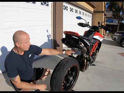Ducati Hypermotard Rear Lights and License Plate Installation