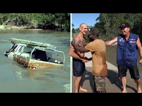 🔥 DISASTER IN CAPE YORK! Emergency rescue of submerged ute & trailer!! (Archer River)