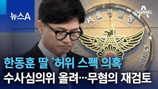 한동훈 딸 ‘허위 스펙 의혹’ 수사심의위 올려…무혐의 다시 검토 | 뉴스A