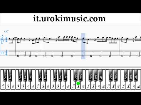 Corso di Pianoforte (mano destra) Clean Bandit - Rockabye ft Sean Paul Anne-Marie Tablature Tab