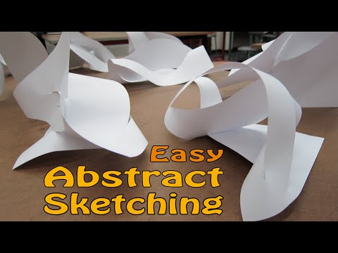 Simple quick Abstract 3D paper folding sketching idea generating