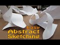 Simple quick Abstract 3D paper folding sketching idea generating