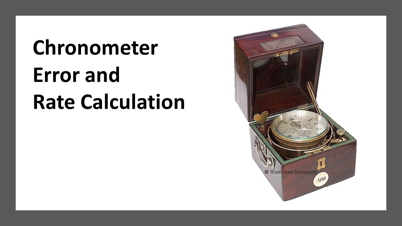 Chronometer rate and error calculation - Example 1