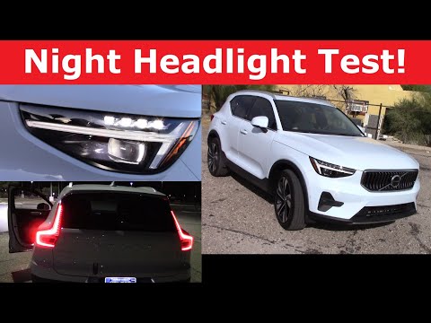 2025 Volvo XC40 Headlight Test and Night Drive