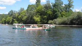 preview picture of video 'Rivière  de la Dordoña- Descenso en canoa'