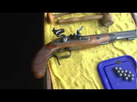 Loading and Shooting Arsa "Manton" Flintlock Black-Powder Pistol .45 caliber