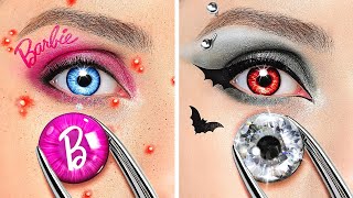 NERD BARBIE vs POPULAR VAMPIRE 🦇 Nerd Barbie Extreme Makeover and Cool Beauty Hacks by 123 GO!