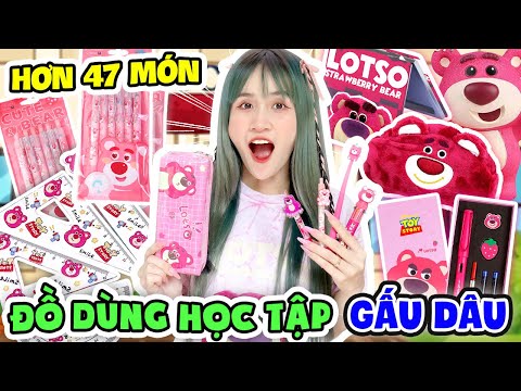 Mua Tất Cả Đồ Dùng Học Tập Gấu Dâu - Vê Vê Channel