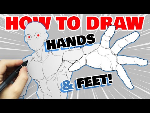 How I draw simple HANDS and FEET - tutorial  | YouTube Art School
