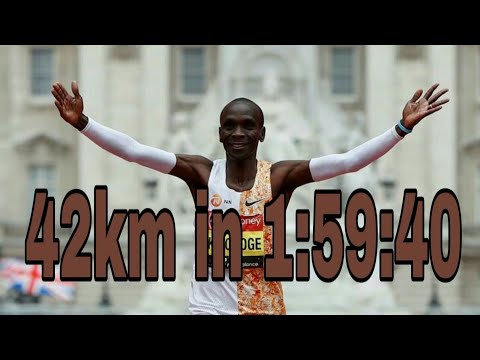 ELIUD KIPCHOGE HAS MADE History by running 42 kms in 1:59:40