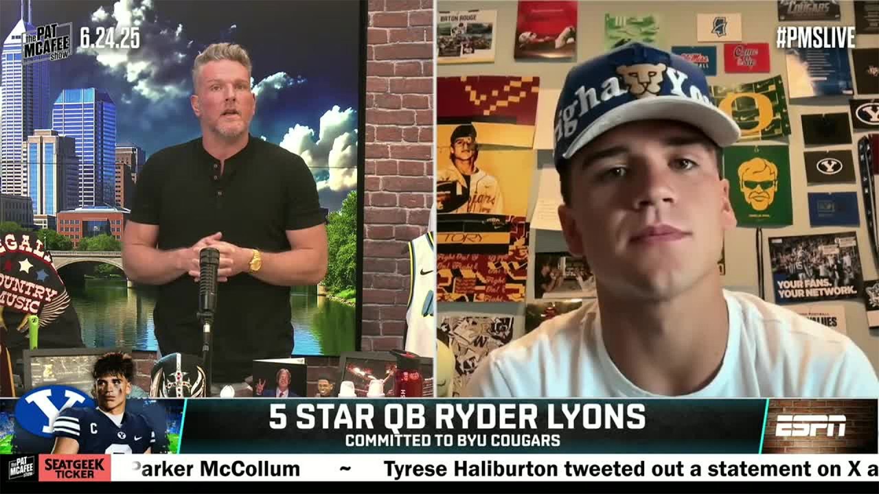 5 ⭐️ QB Ryder Lyons announces his commitment to BYU football 🏈 | The Pat McAfee Show