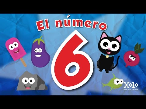 El número 6 en español para niños - Videos Aprende - #numero6