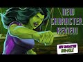 Marvel Puzzle Quest NEW CHARACTER REVIEW 4 STAR SHE HULK BEST BUILDS COMBOS TEAMS