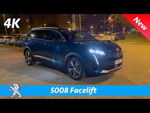 Peugeot 5008 2021 - FIRST look in 4K (Night) | Exterior - Interior, Ambient lights & LED Headlights