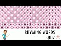 Quiz Rhyming Words Quiz Rhymingwords